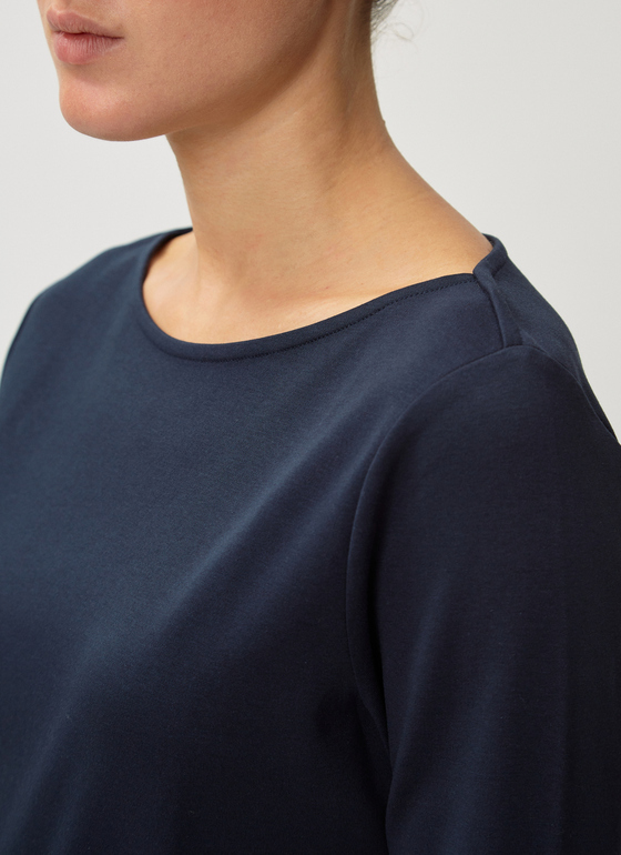 T-Shirt Rundhals 1/2 Arm Navy Frontansicht