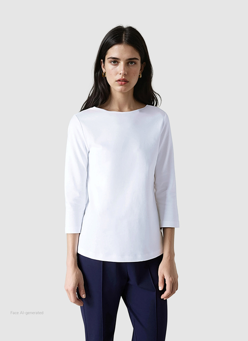 T-Shirt Rundhals 1/2 Arm width=