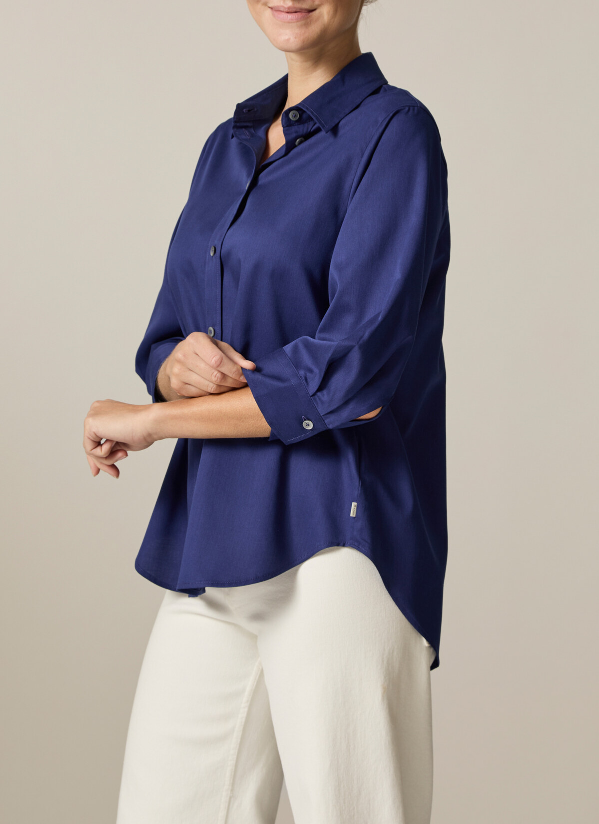 Bluse 1/1 Arm, Mystic Blue Detailansicht 1