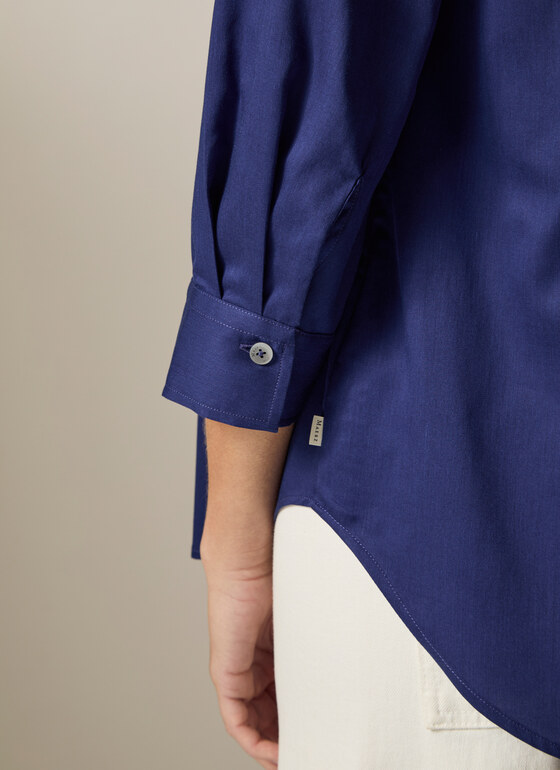 Bluse 1/1 Arm Mystic Blue Frontansicht