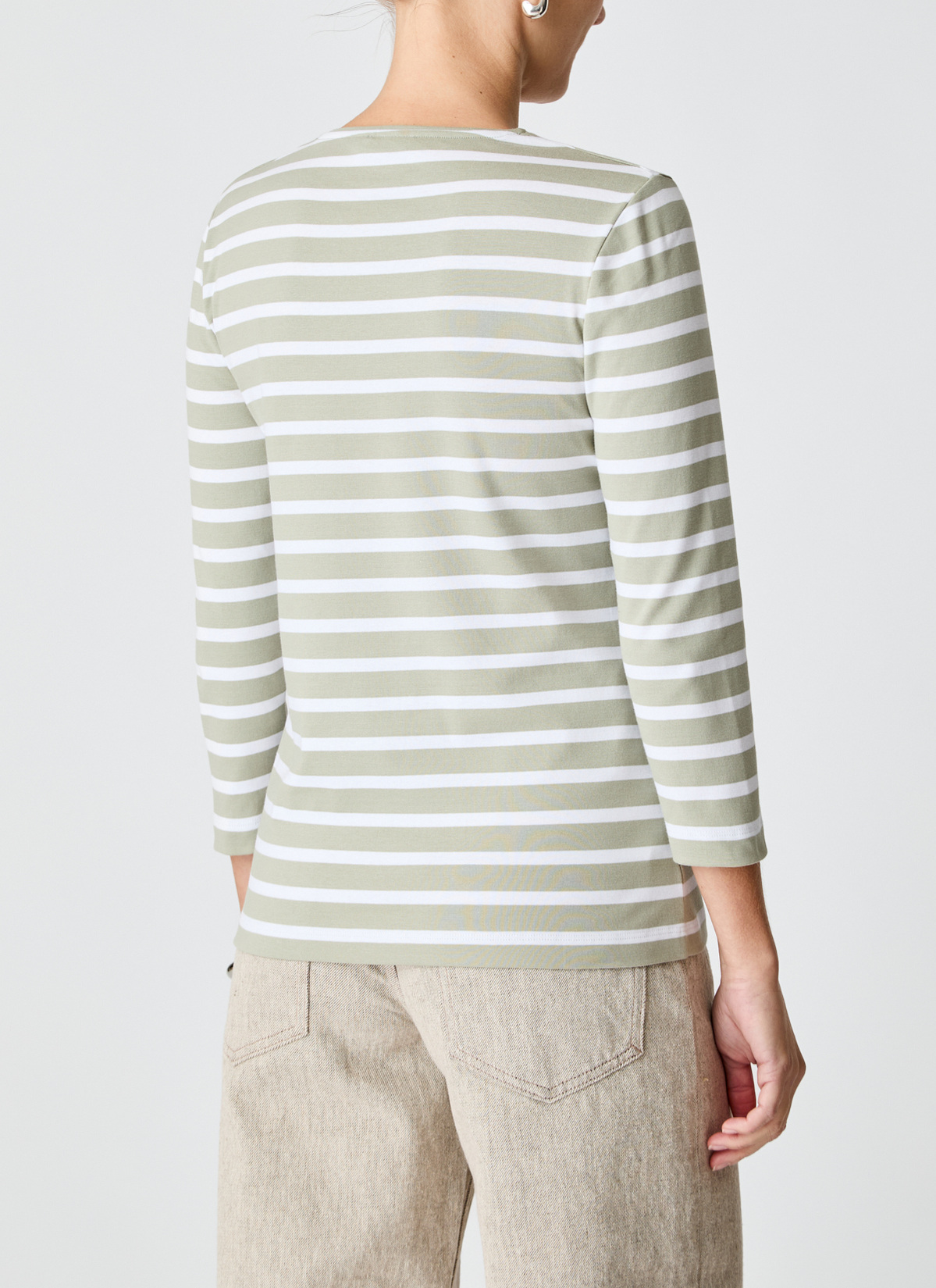 Shirt Rundhals 3/4 Arm, Matcha Tea Rückansicht