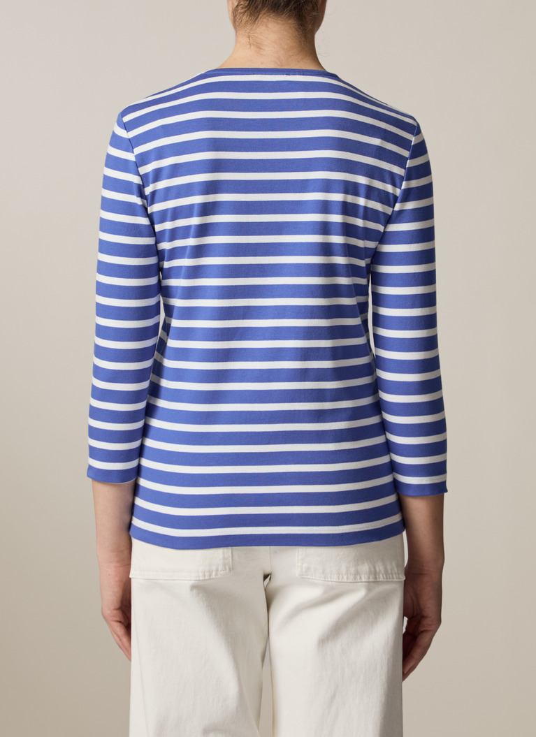 Shirt Rundhals 3/4 Arm, Nautical Blue Rückansicht