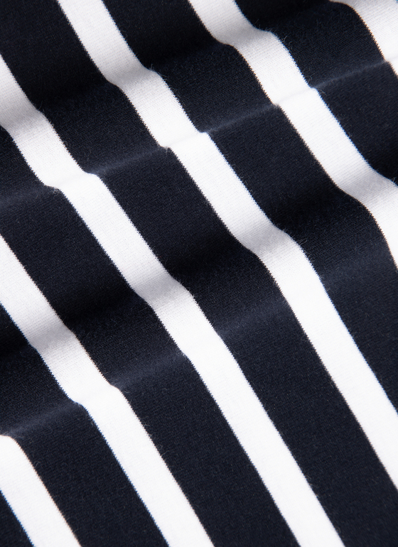 Shirt Rundhals 3/4 Arm Navy Frontansicht