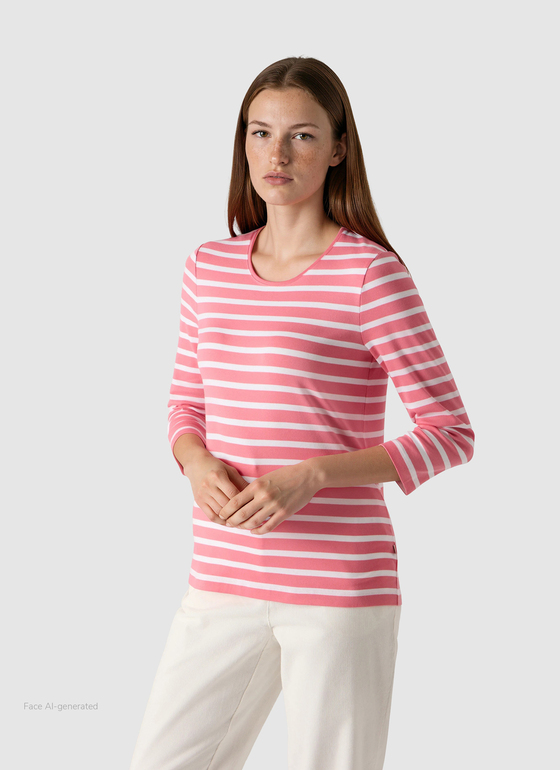 Shirt Rundhals 3/4 Arm Desert Rose Frontansicht