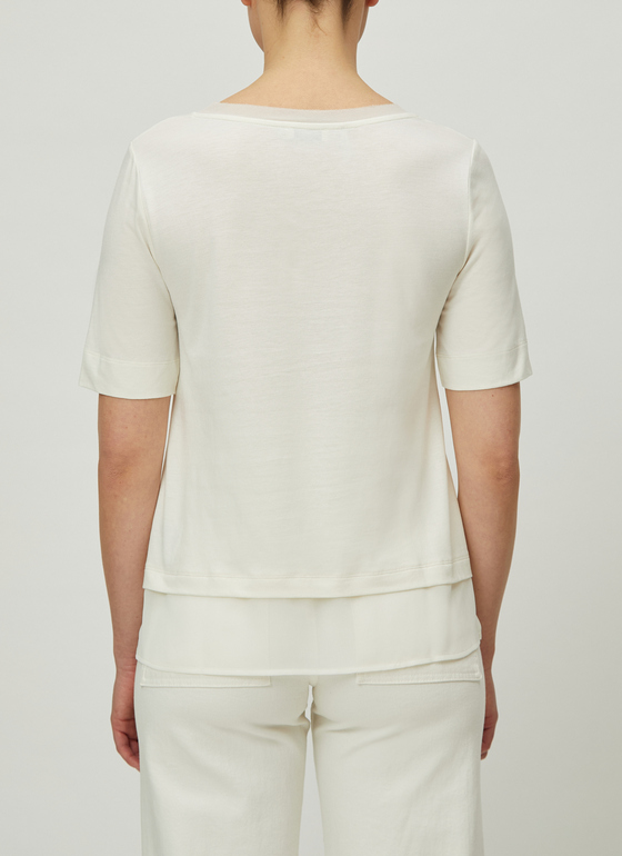 T-Shirt Rundhals New White Frontansicht