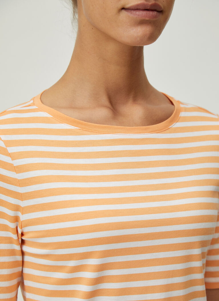 T-Shirt Rundhals 1/2 Arm, Apricot Detailansicht 2