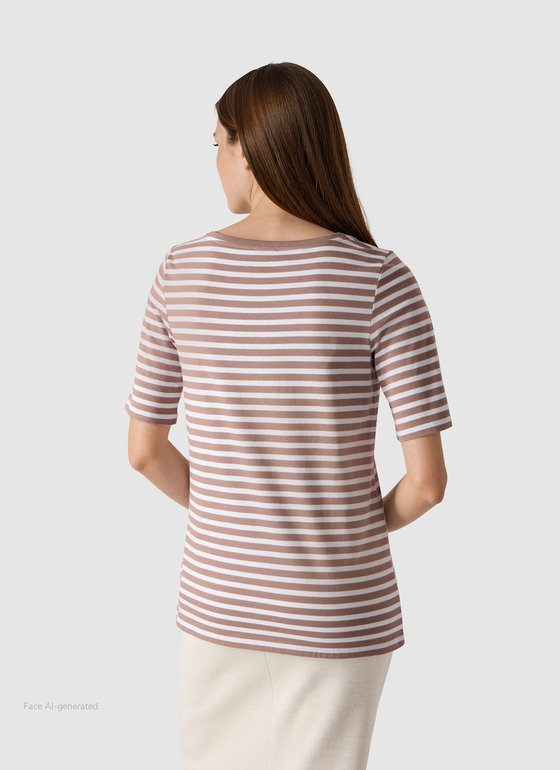 T-Shirt Rundhals 1/2 Arm Nougat Frontansicht