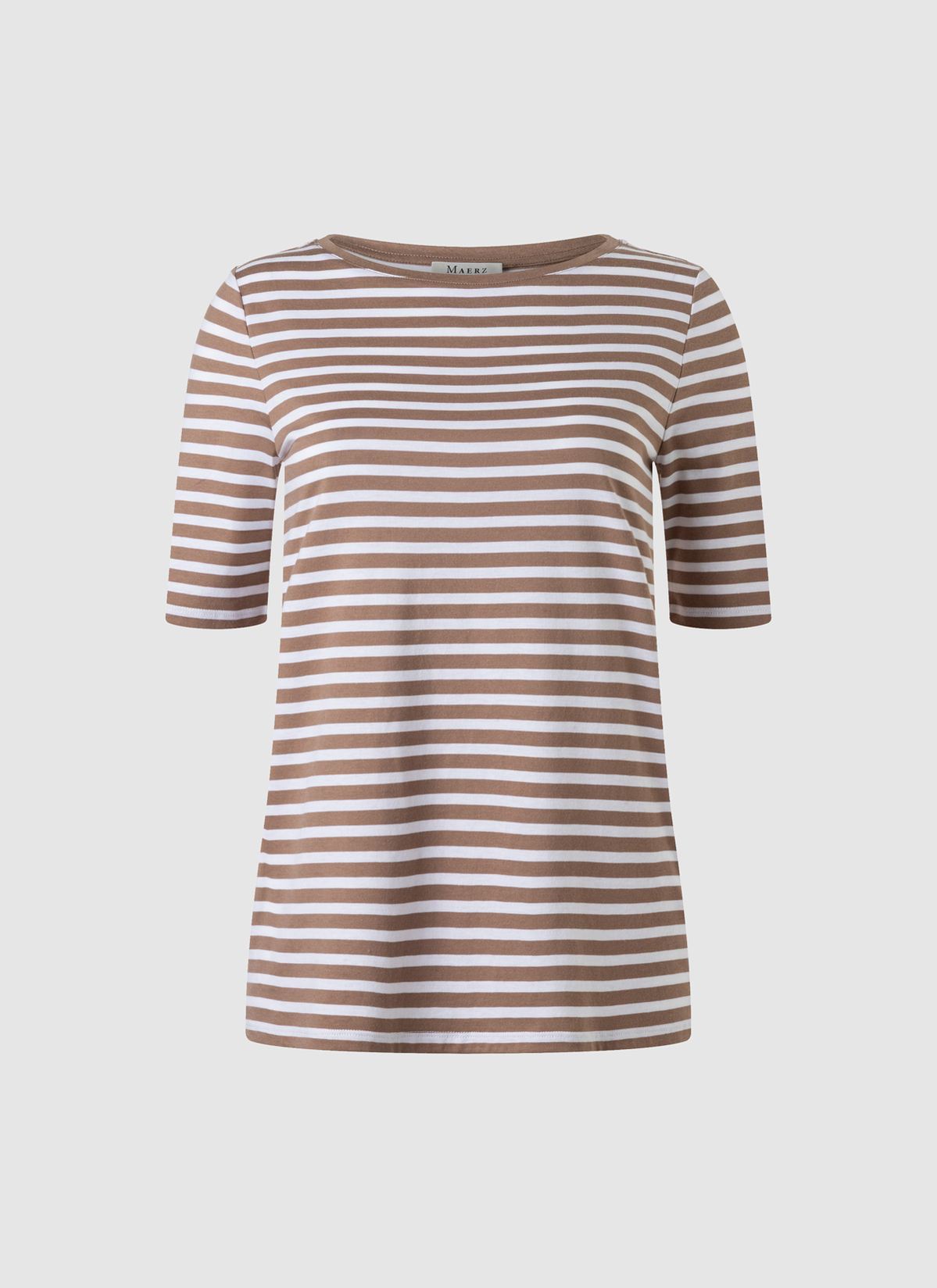 T-Shirt Rundhals 1/2 Arm, Nougat 