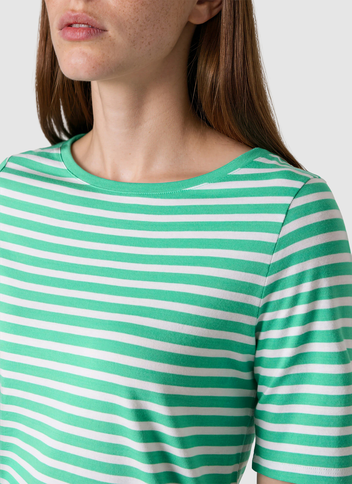 T-Shirt Rundhals 1/2 Arm, Jade Green Detailansicht 1