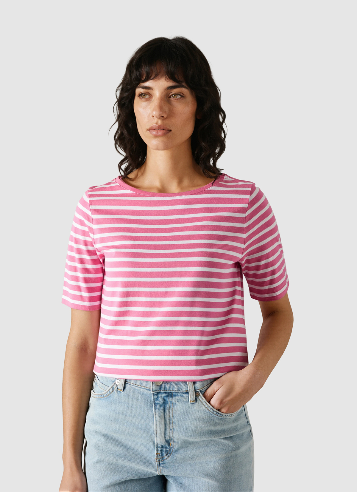 T-Shirt Rundhals 1/2 Arm, Chateau Rose Detailansicht 2