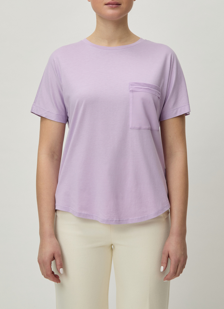 T-Shirt Rundhals 1/2 Arm, Soft Lavender Detailansicht 1