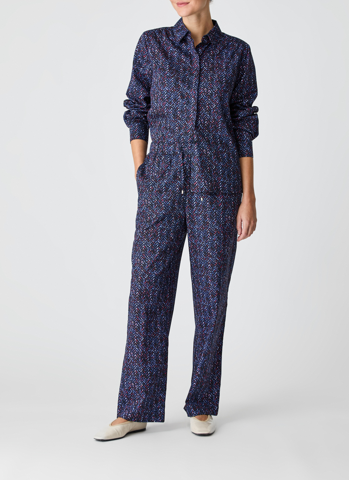 Bluse 1/1 Arm, Navy Detailansicht 1