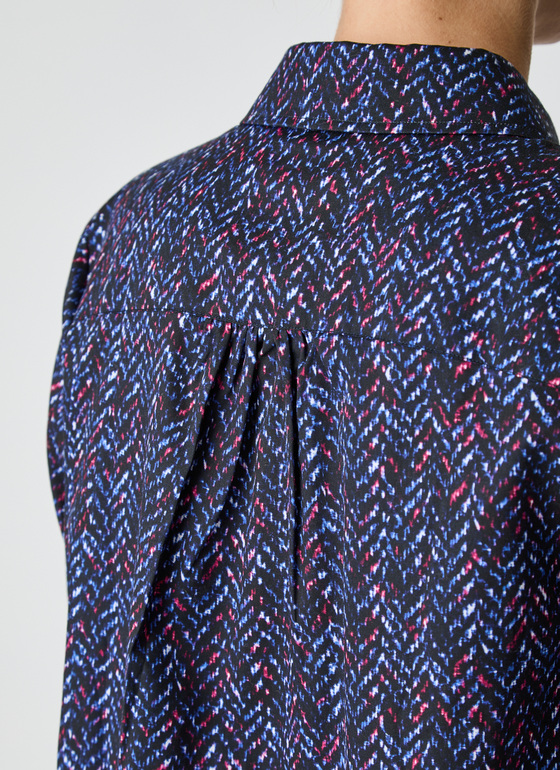 Bluse 1/1 Arm Navy Frontansicht