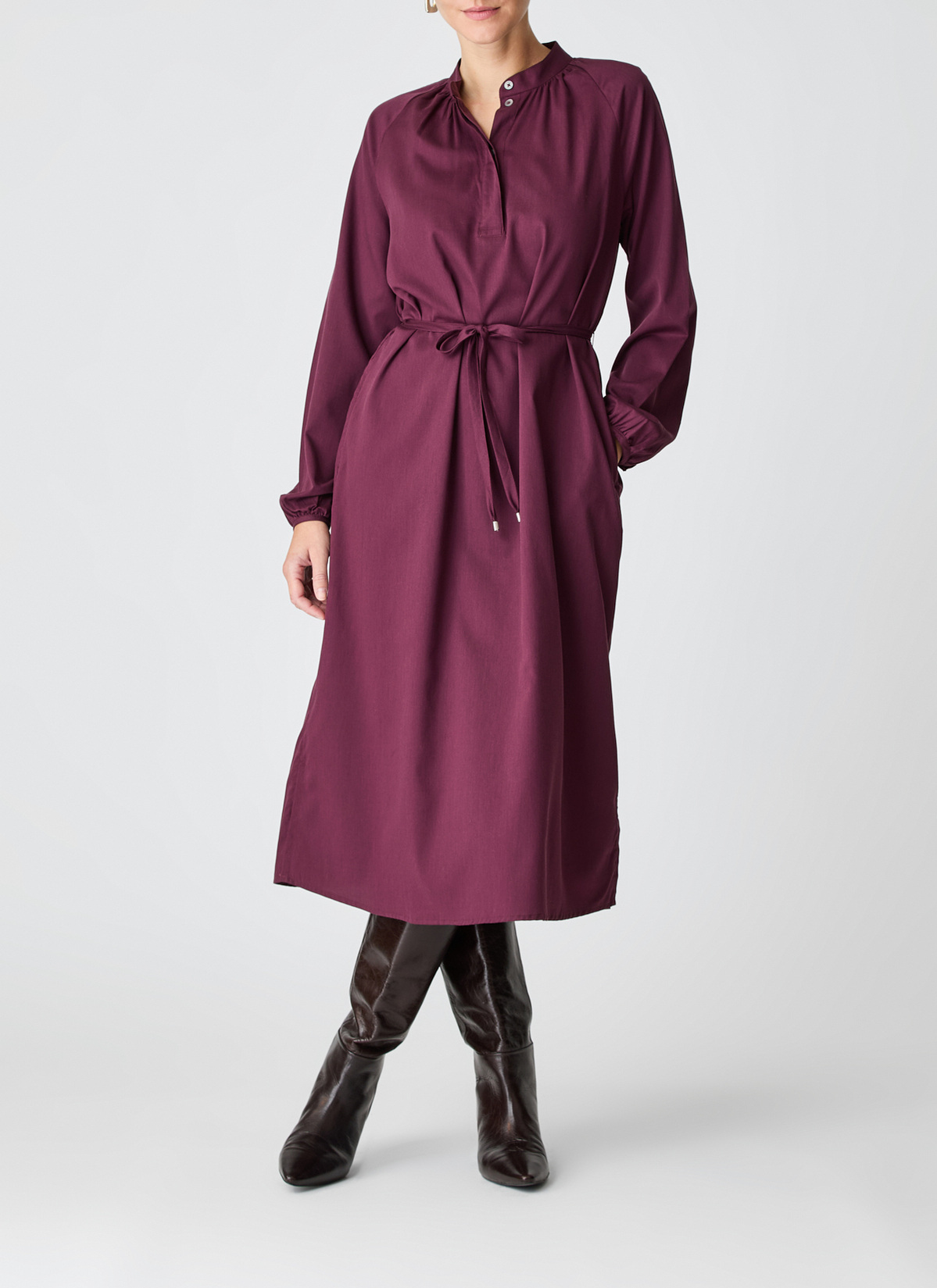 Kleid, Oxid Red Frontansicht