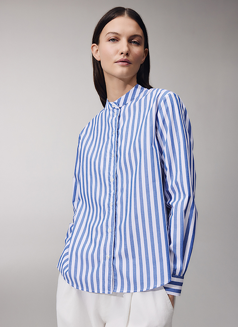 Bluse 1/1 Arm, Nautical Blue Frontansicht