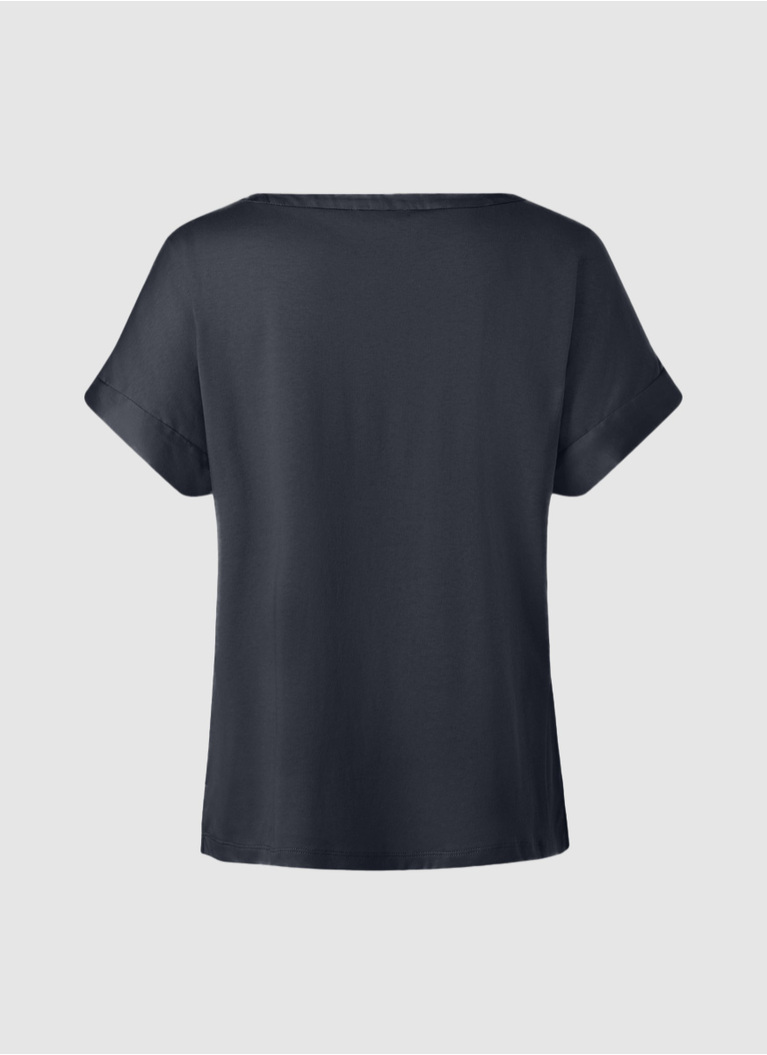 T-Shirt Rundhals 1/2 Arm, Navy Rückansicht