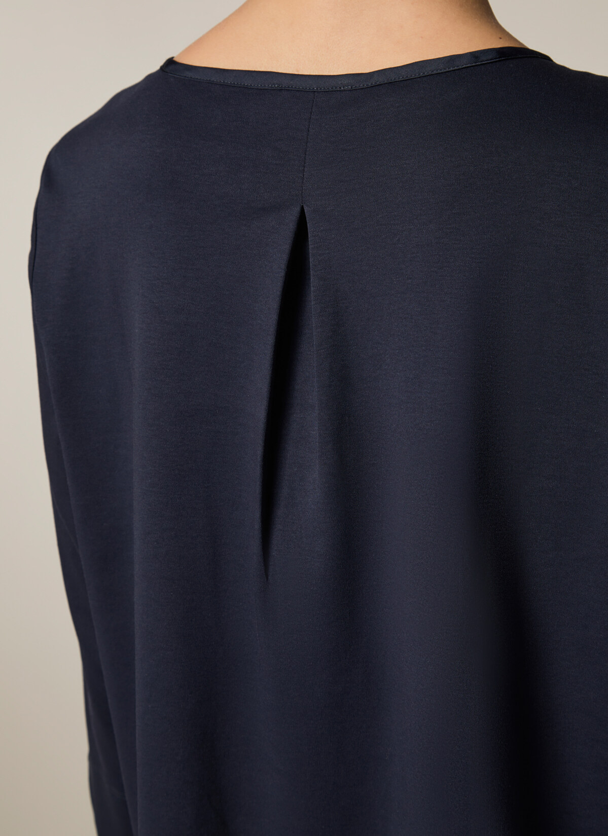 T-Shirt Rundhals 1/2 Arm, Navy Detailansicht 2