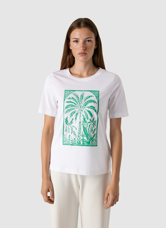 T-Shirt Rundhals 1/2 Arm Jade Green Frontansicht