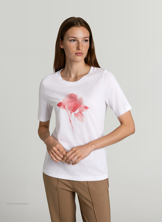 T-Shirt Rundhals 1/2 Arm Desert Rose Frontansicht