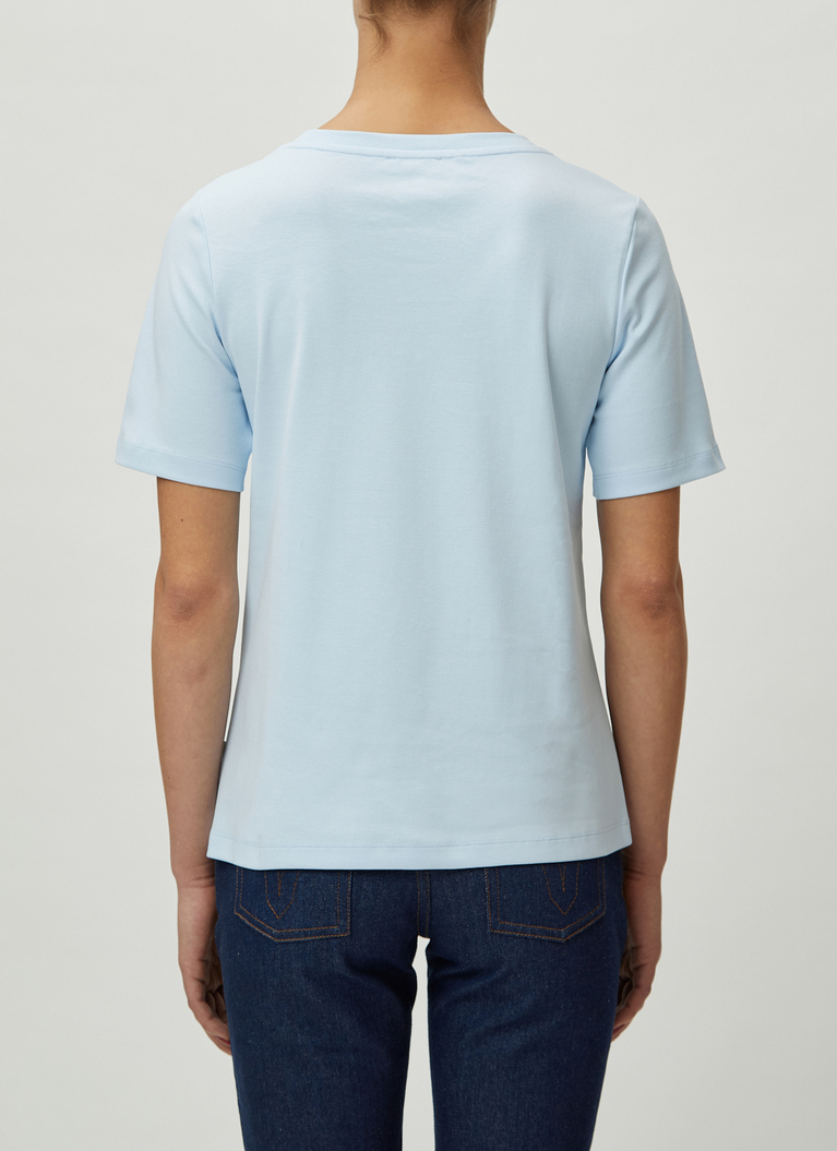 T-Shirt Rundhals 1/2 Arm, Blue Porcelain Rückansicht
