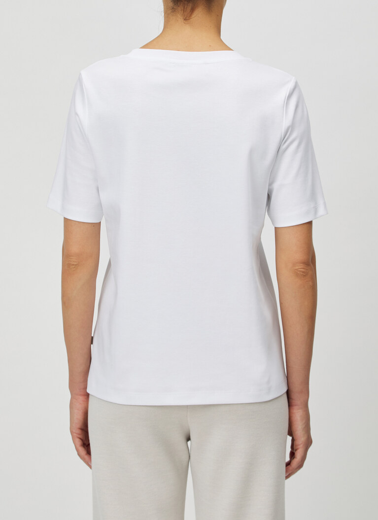 T-Shirt Rundhals 1/2 Arm, Pure White Rückansicht