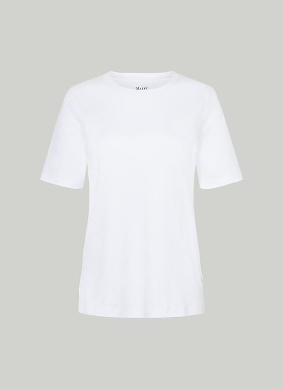 T-Shirt Rundhals 1/2 Arm Pure White Frontansicht