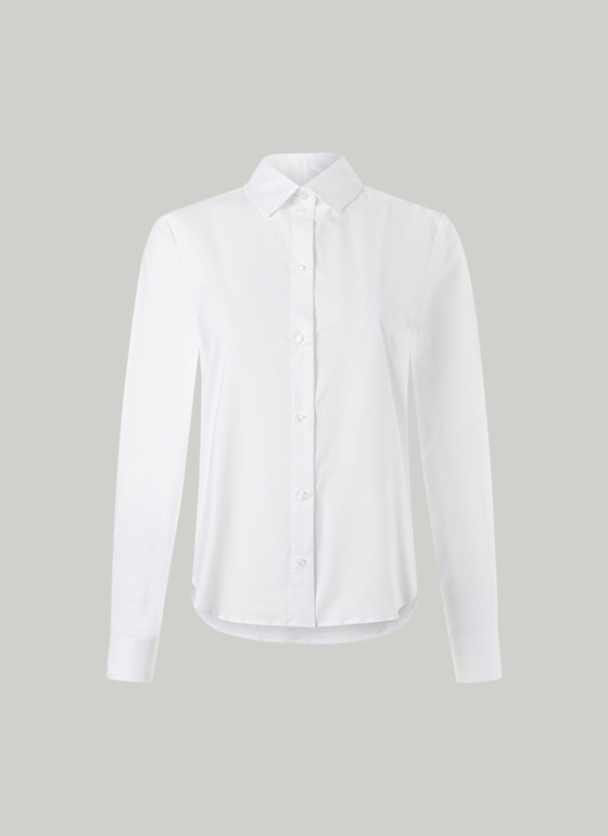 Bluse 1/1 Arm Pure White Frontansicht