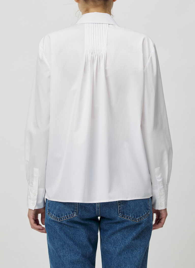 Bluse 1/1 Arm, Pure White Rückansicht