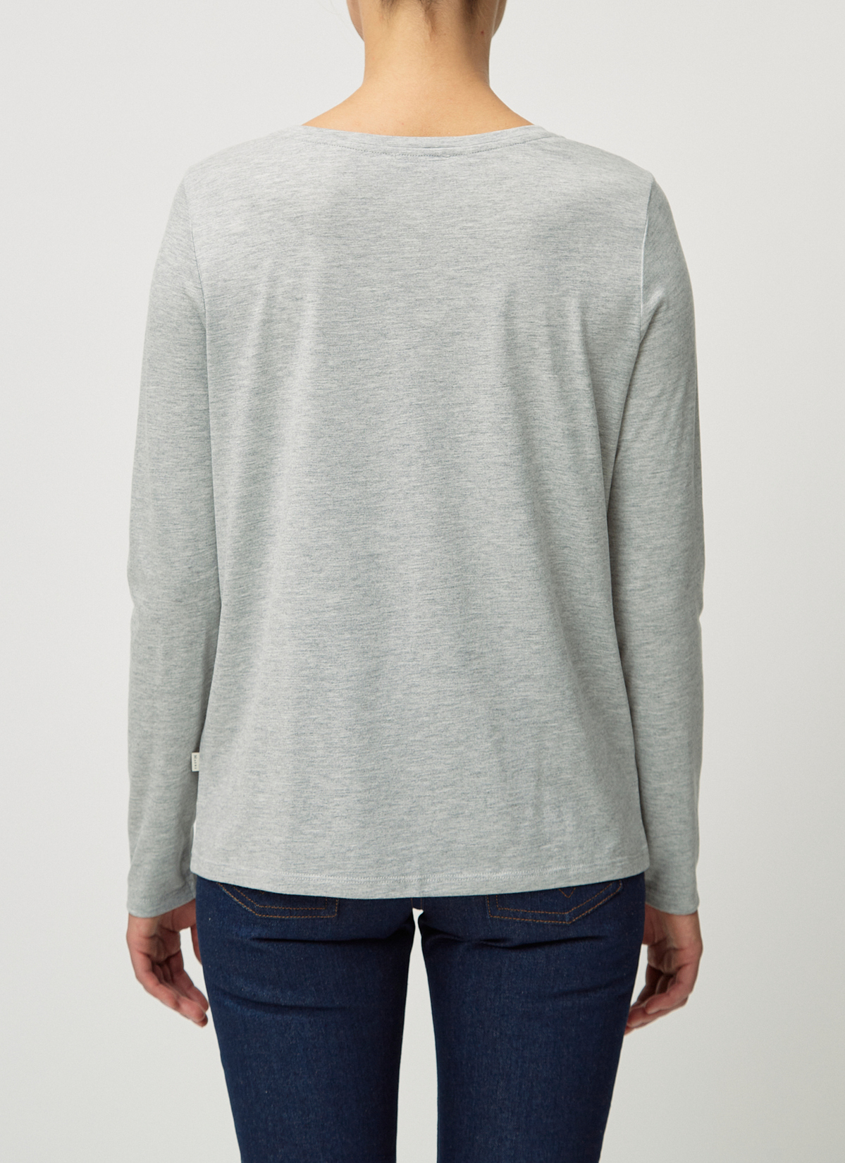 T-Shirt Rundhals 1/2 Arm, Silver Fox Rückansicht