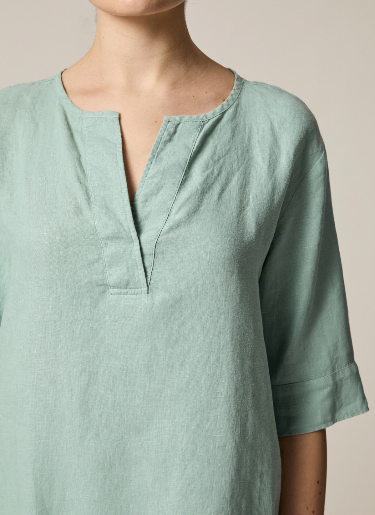 Bluse 1/2 Arm, Light Aqua Detailansicht 1