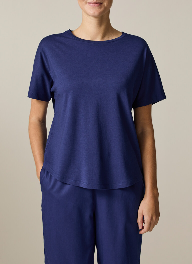 Shirt Polohemd, Mystic Blue Frontansicht