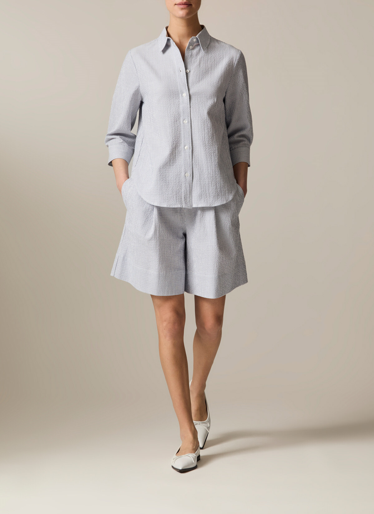 Bluse 3/4 Arm, Mystic Blue Detailansicht 2