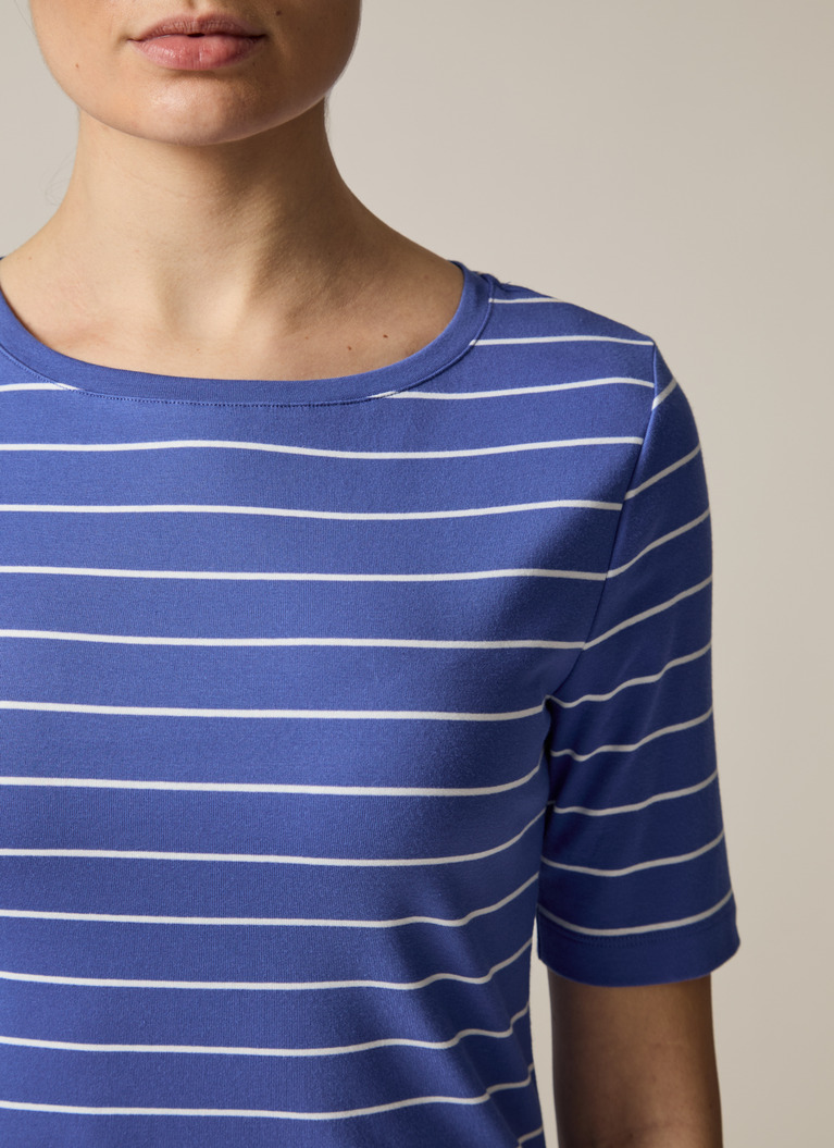 T-Shirt Rundhals 1/2 Arm, Nautical Blue Detailansicht 2