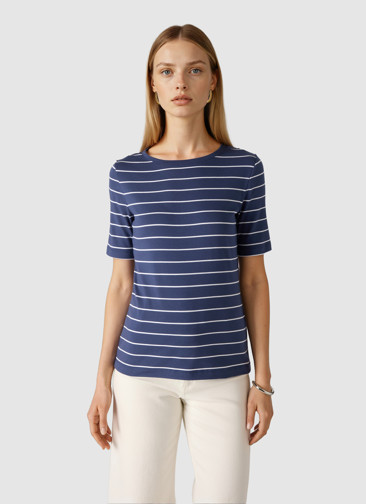 T-Shirt Rundhals 1/2 Arm, Midnight Sail Frontansicht