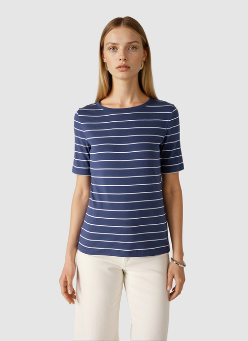 T-Shirt Rundhals 1/2 Arm width=