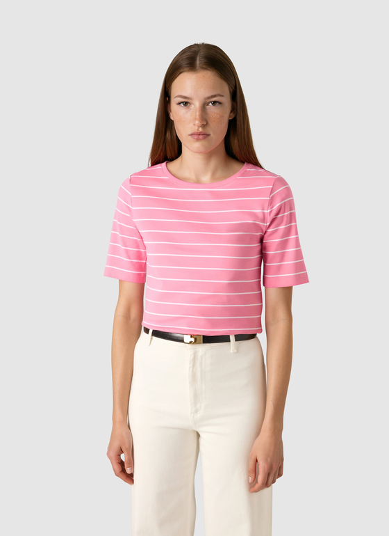 T-Shirt Rundhals 1/2 Arm Chateau Rose Frontansicht