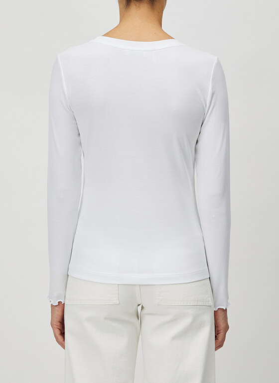 Longsleeve 1/1 Arm Pure White Frontansicht