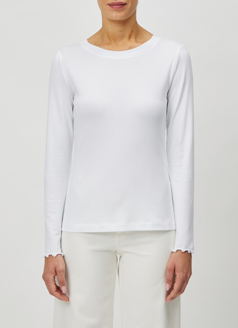 Longsleeve 1/1 Arm, Pure White Detailansicht 1