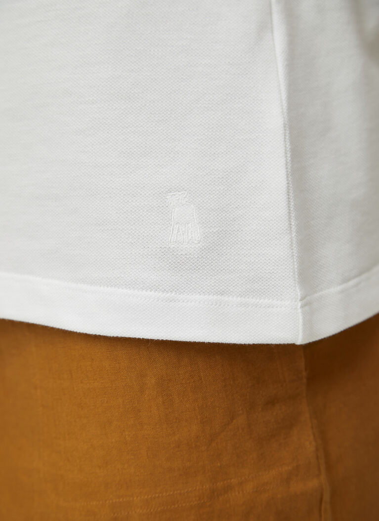 Shirt Polohemd, Pure White Detailansicht 1