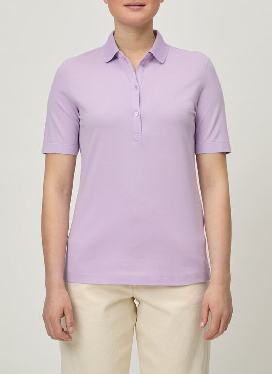 Shirt Polohemd Soft Lavender Frontansicht