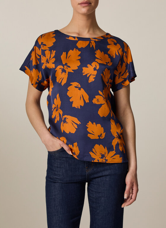 Bluse o. Arm Mystic Blue Frontansicht