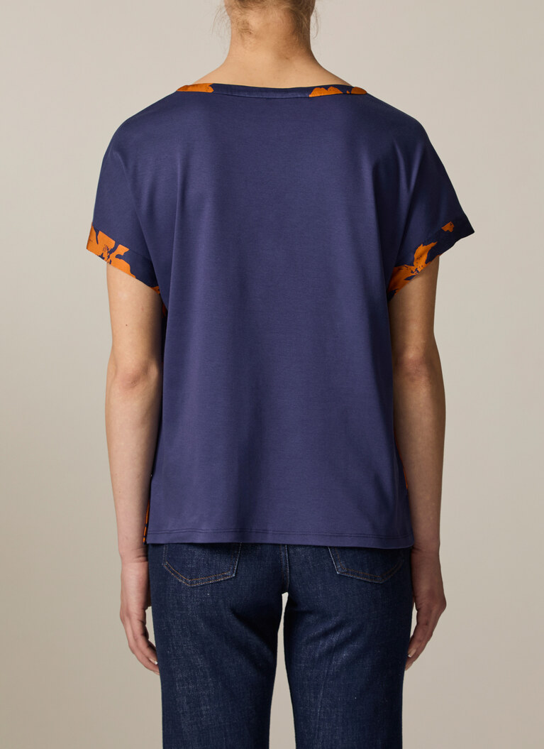 Bluse o. Arm, Mystic Blue Rückansicht