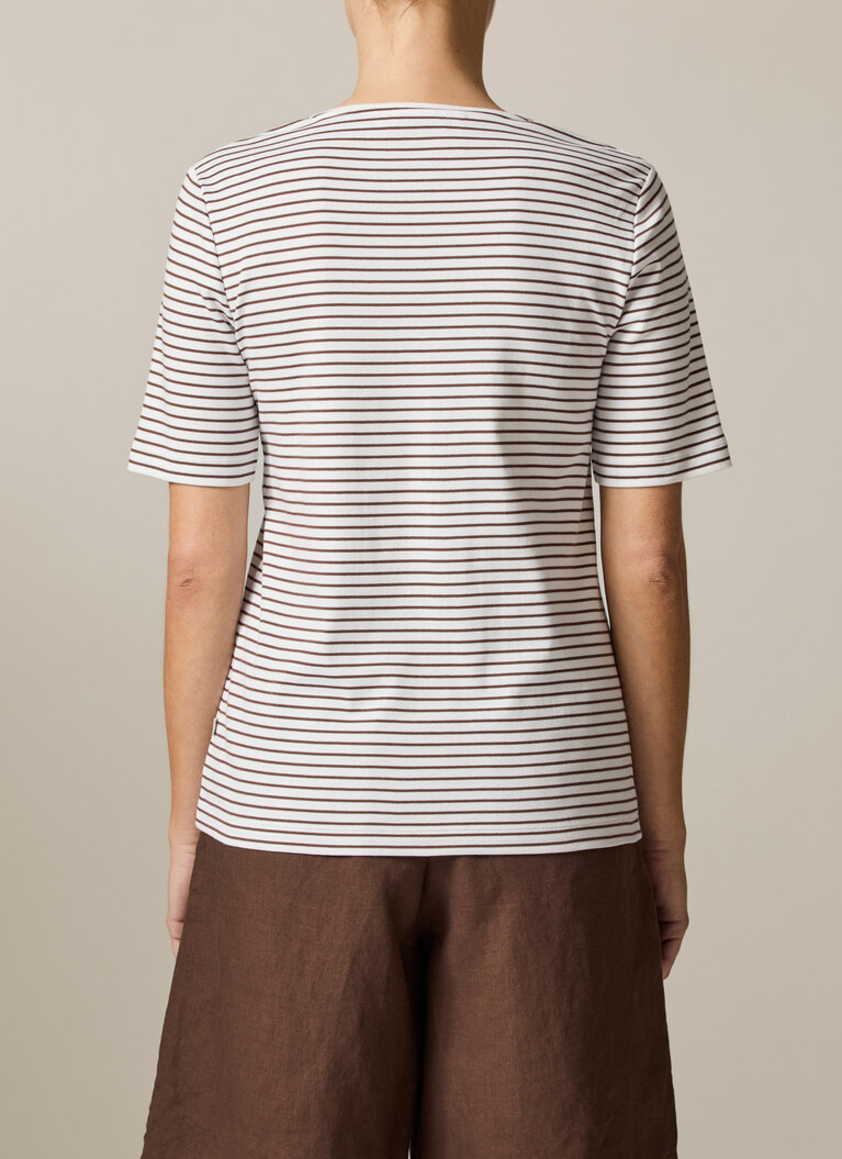T-Shirt Rundhals 1/2 Arm, Dark Chocolate Rückansicht