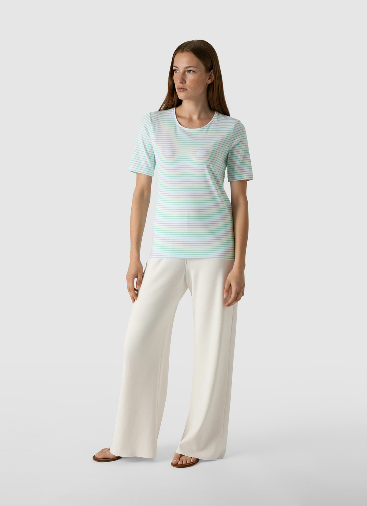 T-Shirt Rundhals 1/2 Arm, Neptune Green Detailansicht 2