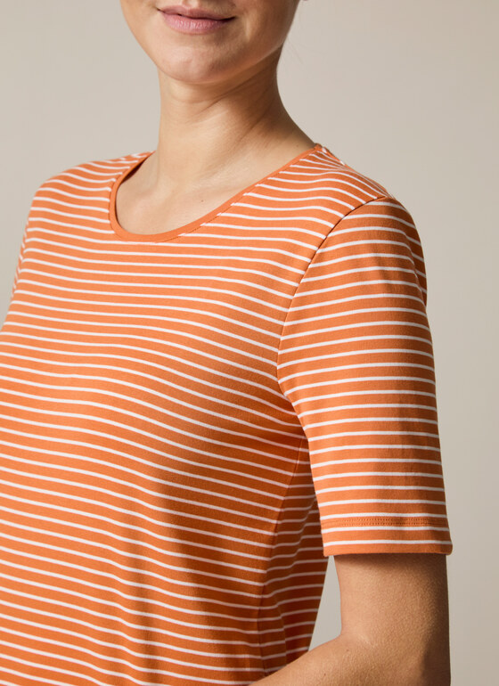 T-Shirt Rundhals 1/2 Arm Mandarin Frontansicht