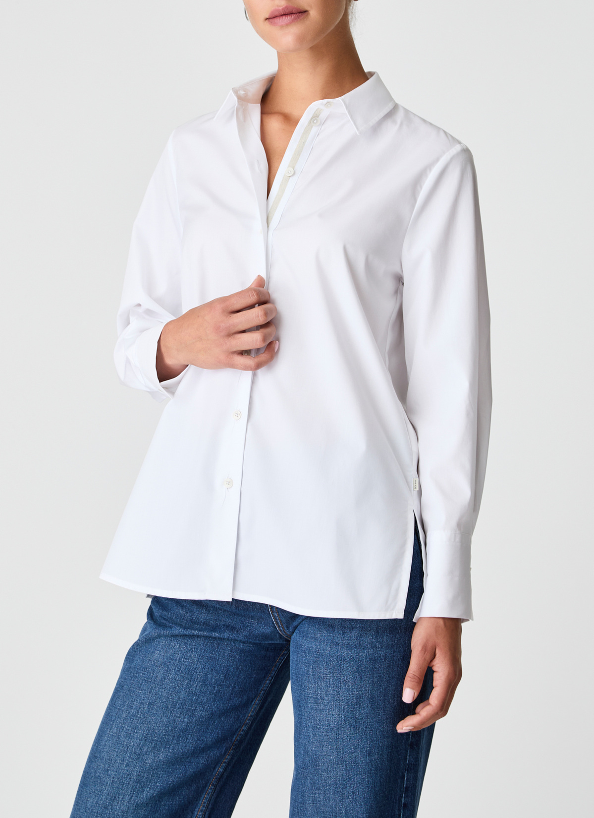 Bluse 1/1 Arm, Pure White Frontansicht
