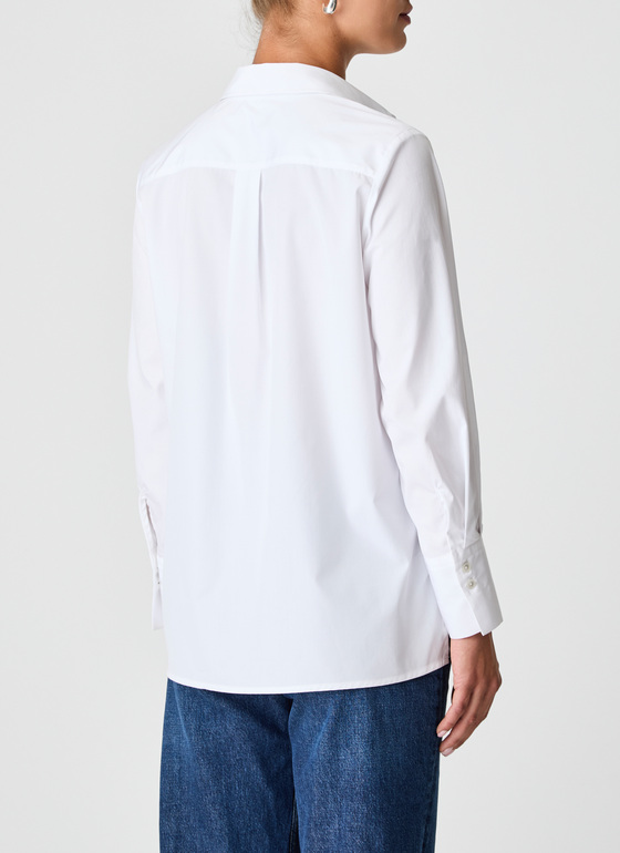 Bluse 1/1 Arm Pure White Frontansicht