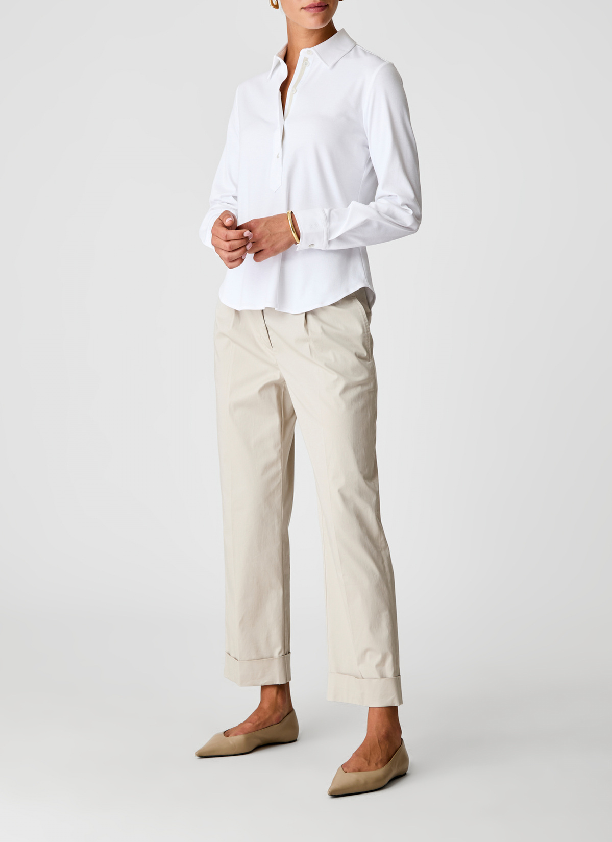 Bluse 1/1 Arm, Pure White Detailansicht 2