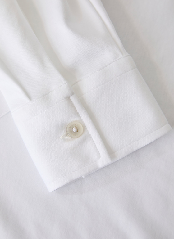 Bluse 1/1 Arm Pure White Frontansicht