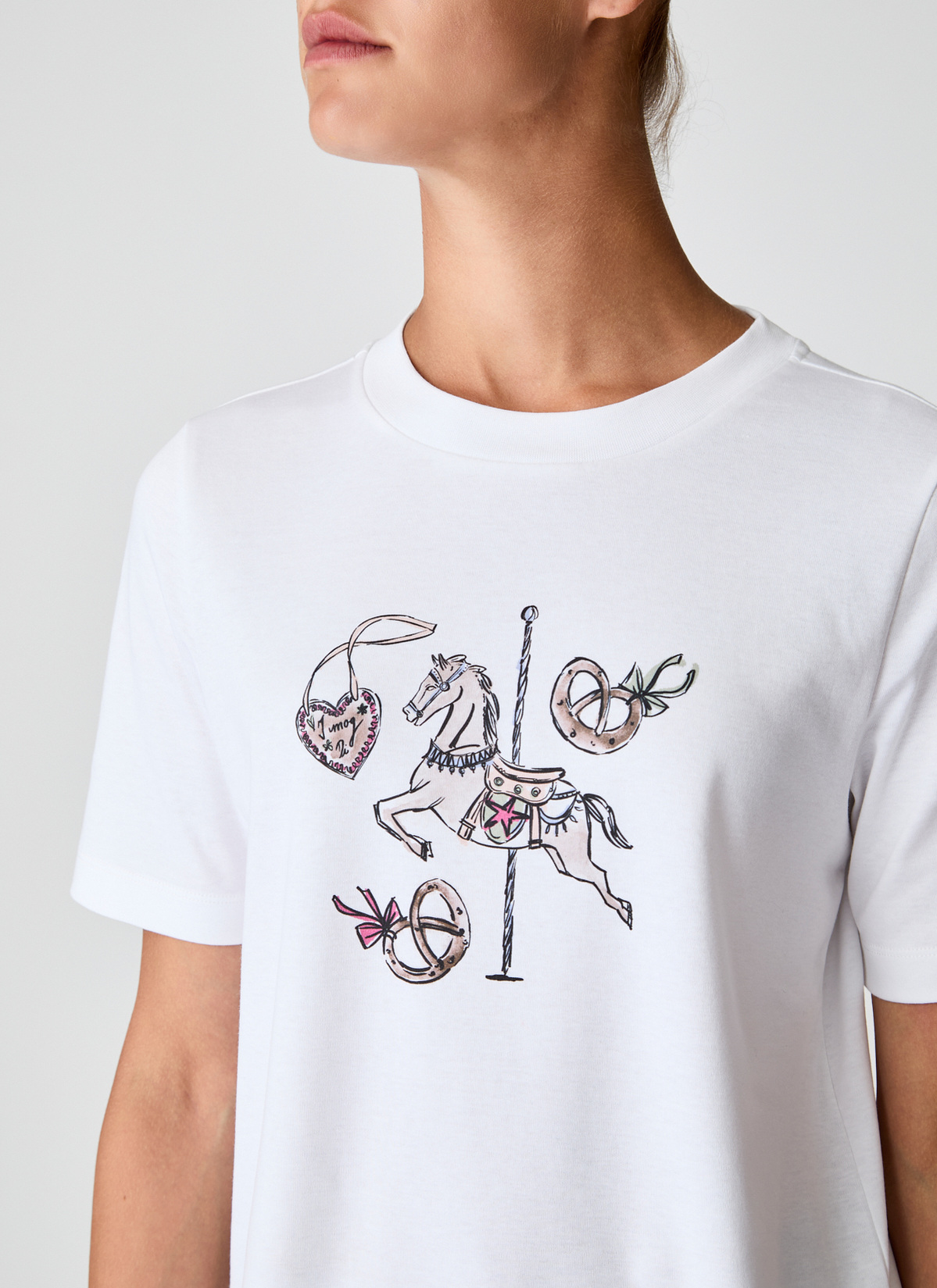 T-Shirt 1/2 Arm, Pastel Peach Detailansicht 2
